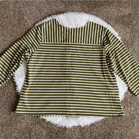 C. Wonder Jacket Striped Green Womens Size 24W - Picture 2 of 9